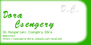 dora csengery business card